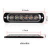 KaiDengZhe 4Pcs 6LED Amber&White Sync Feature Emergency Warning Light Beacon