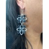 Unbranded Two Tone Floral Dangle Earrings - 3D Printed -