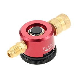 Mtsooning Nitrogen Purge Tool, HVAC Purge Nitrogen Flow Regulator, Red Metal Adjustable Nitrogen Purging Tools, 1/4" Flare Fitting, 50-200 PSI for HVAC Brazing Equipment