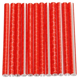 HARFINGTON 72pcs Bike Reflective Spoke Skins 0.2" Plastic Bicycle Spoke Reflectors Spoke Covers Trim Wrap Wheel 360°Visibility for Road Mountain Bike Motorcycles Decoration, Red