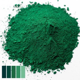 Matte Green Iron Oxide Powder, Concrete Pigment Powder, Grout Colorant, Color Dye for Cement Clay Wood Stain Putty Epoxy Stucco Plaster Mortar - 2.5 Lbs, Green