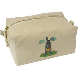 'Easter Bunny' Canvas Wash Bag/Makeup Case (CS00042623)