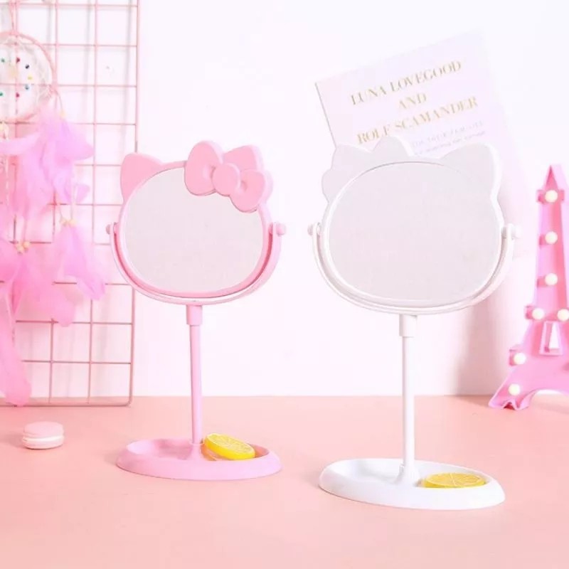 K&H Espejo Kitty Maquillaje Tocador Sanrio Doble Cara Gira