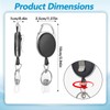 Afcabakila 30 PCS Retractable Badge Holder Bulk, Name ID Badges