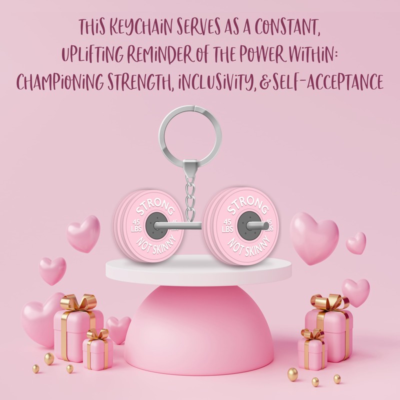 UBUN2 Mini Barbell Keychain - Strong Not Skinny | Fitness