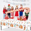 PHOGARY 2 Pack Christmas Tablecloths Gingerbread Tablecloth, Gingerbread House Tablecloths