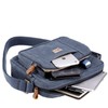 TRP0235 Troop London Classic Canvas Across Body Bag - Charcoal