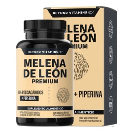 Hongo Melena León Extracto Proveniente Micelio Polisacáridos Piperina Pimienta Negra Lions Mane Hongos Funcionales Adaptógenos Vitaminas Mujer Hombre