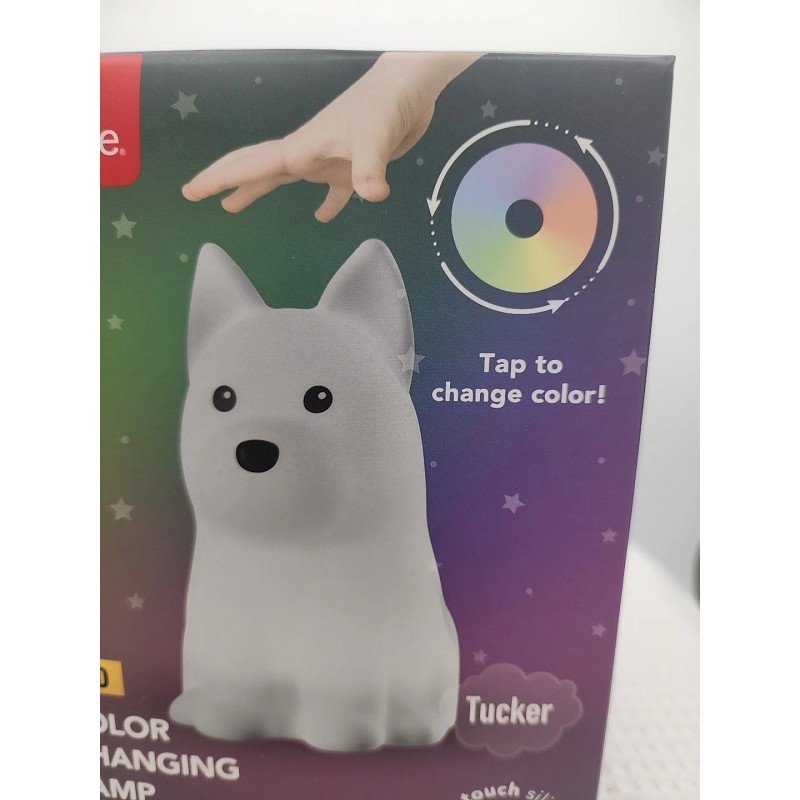 Globe Multi Color LED Rechargeable Silicone Night Light Dog Tucker