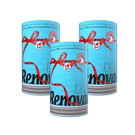 Paper Towel Jumbo Roll 2 Ply 120 Highly Absorbent Sheets Set of 3, 6 or 8 (3 Rolls, Blue)