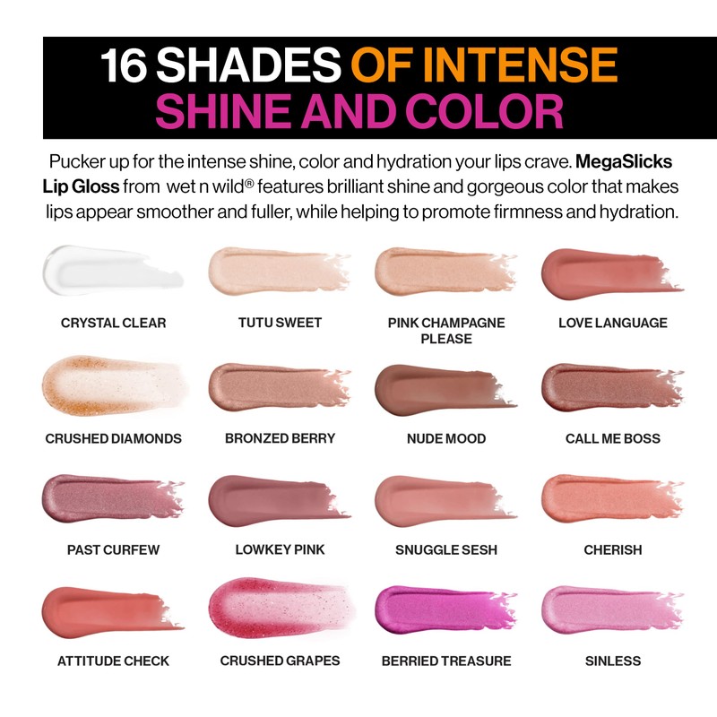 wet n wild Lip Gloss Mega Slicks High Shine Lip