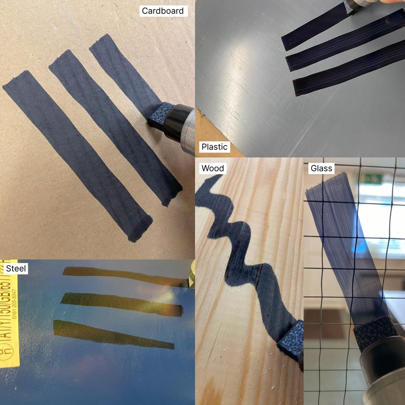 SureMark 2 x Alpha Broadtip Jumbo Permanent Marker Black