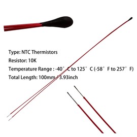 10Pcs 10K NTC Thermistor, 10K 3590B 1% NTC Thermistors Resistors Temperature Sensor, 10K Ohm Thermistor MF52B 3950 1% Wire Length 100mm(3.93in),