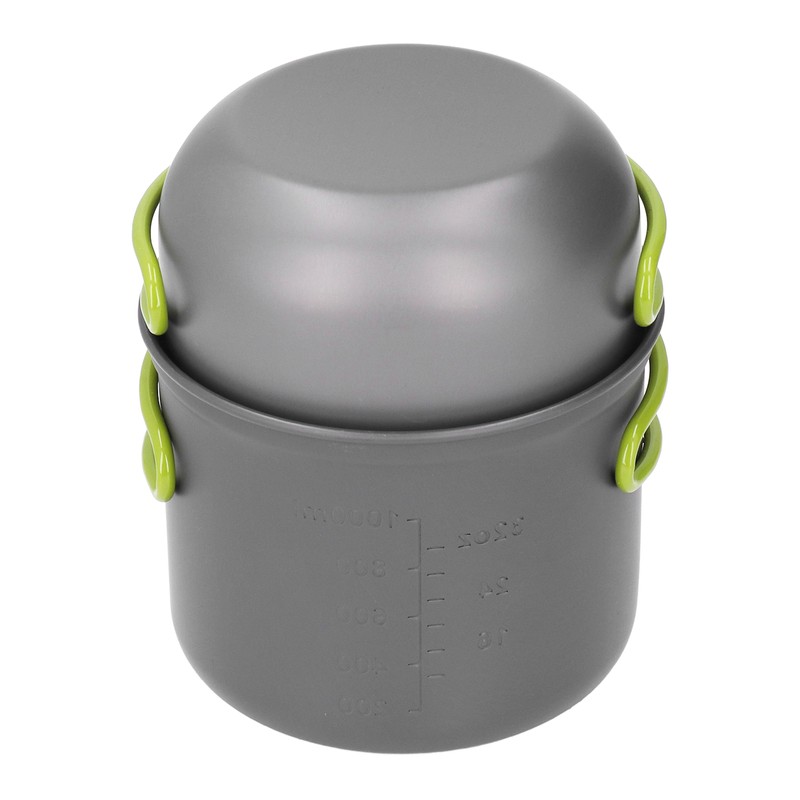 4pcs Camping Pot Kit Multi Layers Anti Scalding Design Camping