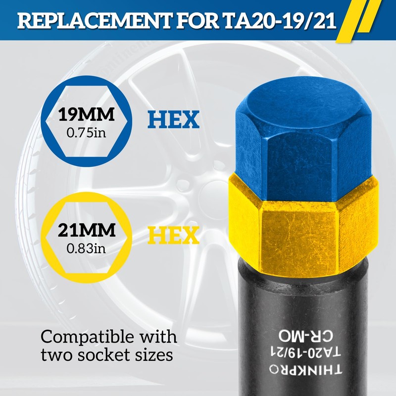 10 Spline Lug Nut Key, TA20-19/21 Lug Nut Socket Compatible