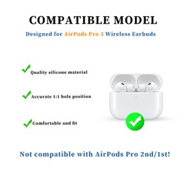 4 Pairs Silicone Eartips for AirPods Pro 3 (3rd Generation 2025), Pro3 Replacement Earbud Ear Tips with Storage Box,Cleaning Kit, Silicone Ear Tips for AirPods Pro3-White