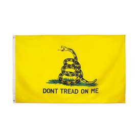 Set USA Don't Tread On Me Flags Tea Party Gadsden United States Gift Lot (3x5FT) … (12"x18" Inches)