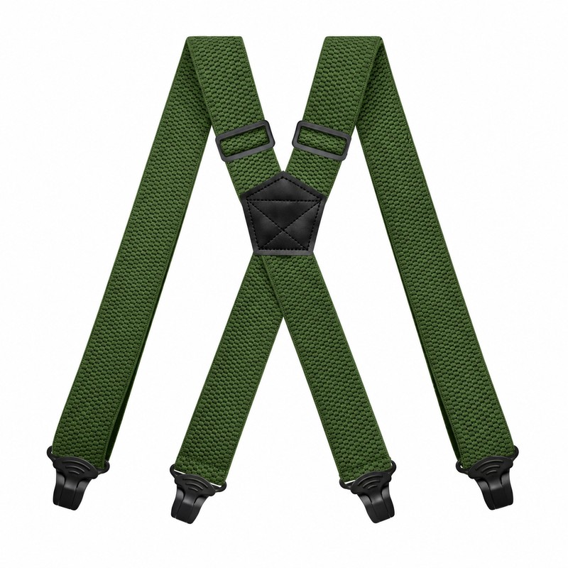 Heavy Duty Suspenders for Men – Adjustable 1.5-Inch Wide Elastic