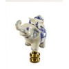 Blue and White Elephant Lamp Finial Porcelain 2.5" h