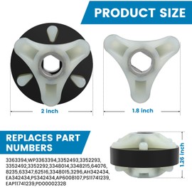 Heavy Duty 285753A Metal Core Motor Coupling Kit for Kenmore and Whirlpool Washing Machines Replaces AP3963893 PS1485646 1195967 285753AVP 21003 280152 85140 285743