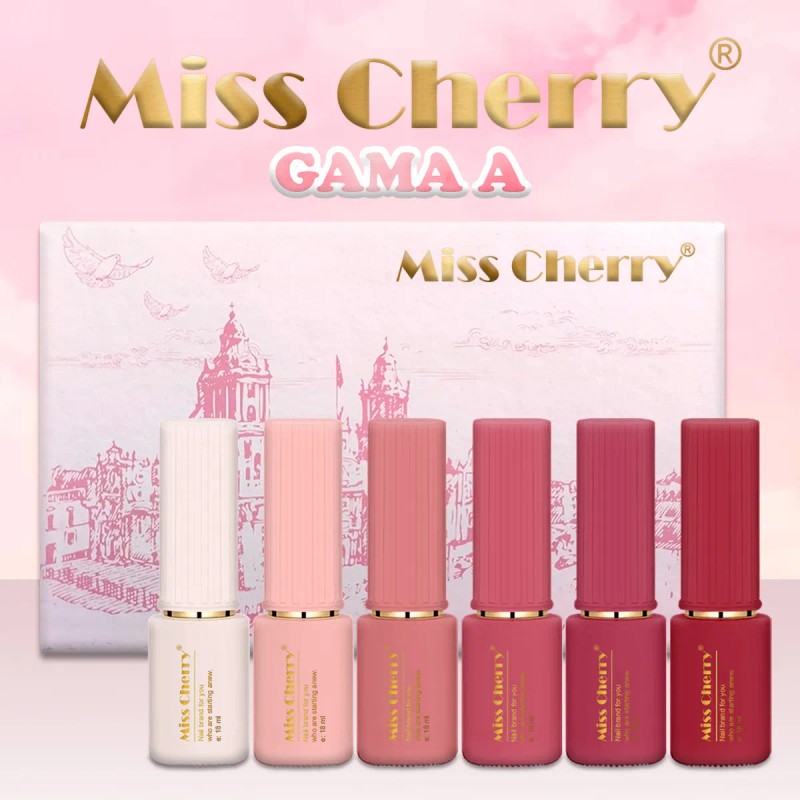 Miss Cherry Gel Esmalte Para Uñas Uvled Semipermanente 6 Pzs
