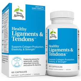 Terry Naturally Terry Naturally Healthy Ligaments & Tendons - Dietary Supplement for Connective Tissue & Joint Lubrication Support - Non-GMO Formula to Aid Ligament & Muscle Health - 60 Capsules