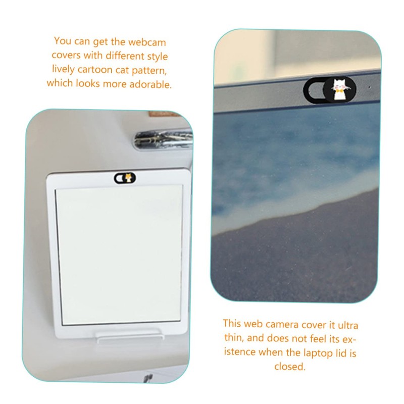 Angoily 4pcs Cat Webcam Cover Adorable Privacy Camera for Laptop