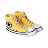 Handmade Organic Cotton Yellow Sneakers - Comfortable Plush Shoes, Breathable
