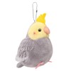 Cockatiel Plush Toy，Realistic Cockatiel Stuffed Animal，Cute Little Bird Doll，4.5" Plushie