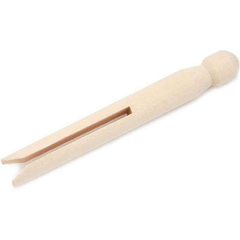 Juvale Wooden Clothespins - 4.3 x 0.5 in, 50 Pack,