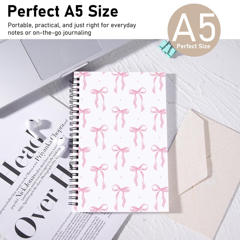 INCOK Coquettte Pink Bow Notebook - Preppy Stuff Preppy School