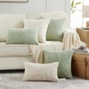 FDTERN Set of 2 Cream Beige Corduroy Christmas Cushion Covers,