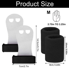 Children's Grip Pads, Pull Up Grips for Children, M Grip Pads Children's Stretching Strap Gymnastics Grip Pads, Grip Pads Children's Cross Training Gloves for Crossfit, Bodybuilding, Calisthenics,