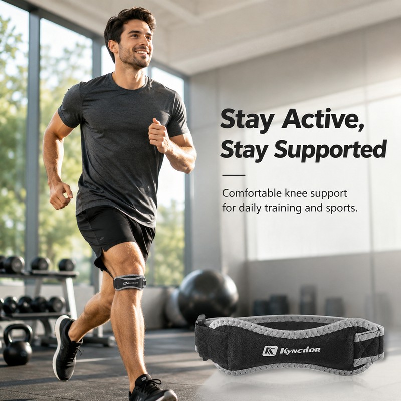 Adjustable Patella Knee Strap for Sports Support – Compression Tendon
