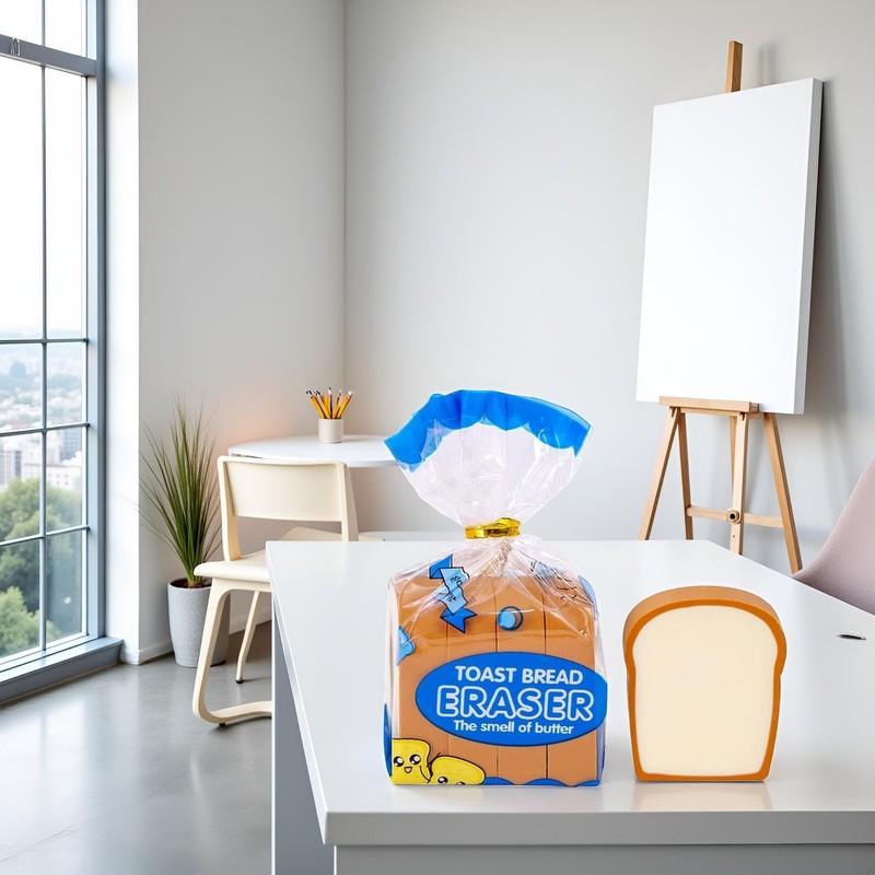 Toast Bread Eraser Stationery Bread Shape Pencil Eraser Sketching Tools