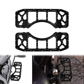 HDBUBALUS Motorcycle Driver Passenger Floorboards CNC Wide Foot Pegs Set Chopper Bobber Footboards Fit for Harley Touring Softail Road Glide Dyna FLD 2 Pairs