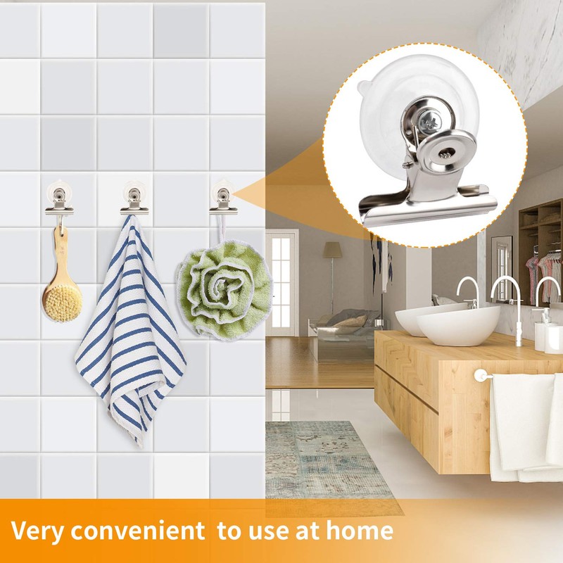 OOTSR 8-Piece Suction Cup Clip, Round Suction Cup Holder Made