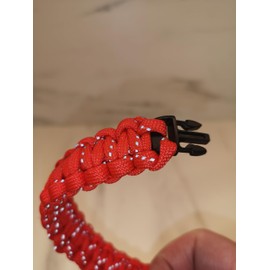 4mm Reflective Paracord Rope, 7 Strand, for Camping, Hiking, Bushcraft, Outdoors, Strong rope (Red, 3 meters)