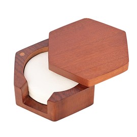 Espresso Coffee Paper Filter Holder - Wooden Coffee Filters Storage Container Compatible with Delonghi Breville Espresso Machine 51mm 54mm 58mm Paper Filters