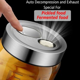 Matifaner 40 oz Fermentation Mason Jar, 40 oz Glass Pickle Jar for Fermenting, Glass Canister for Food,Kitchen Glass Container for pickle, flour, Cookie, Candy, Loose Tea(40 oz)