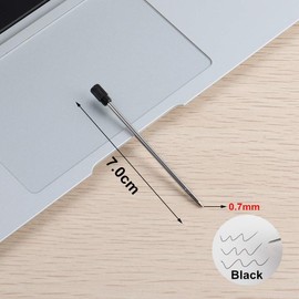 Touch Futu 10x Black/Blue Ink Refill 70mm/7cm Ballpoint Replacement for Crystal/Tech Pen