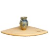 Set Of 3 Natural Wood Corner Shelf Wall Mounted Storage
