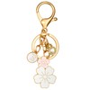 Manlosen Cute Stainless Steel Gold Keychain Initial Letter Keys Charm