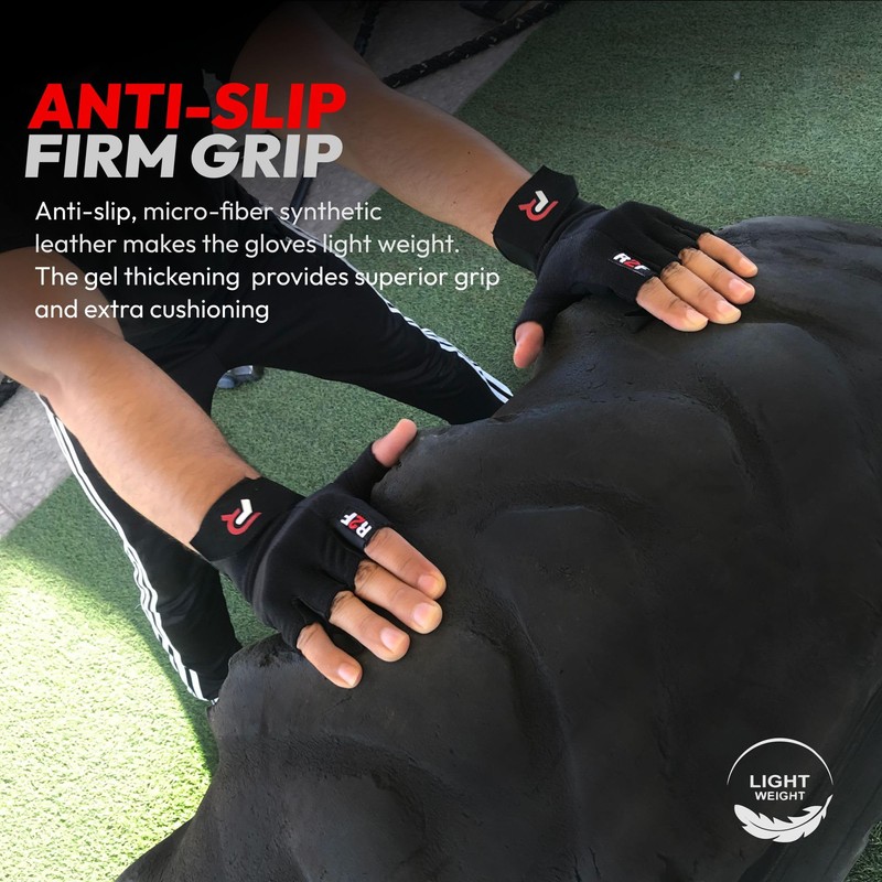 R2F Weight Lifting Gloves, Gym Gloves for Crossfit, Workout, Bodybuilding,