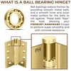 Finsbury Hardware Solid Brass Door Hinge Heavy Duty Ball Bearing