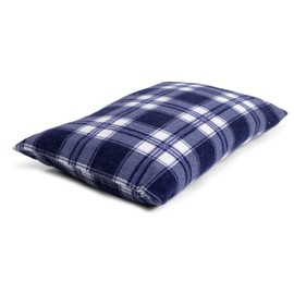 GIRAFFENLAND Lavender Pillow 30 x 20 cm, Flannel Checked Blue + Organic Natural Inlet, Organic Lavender Blossoms, Scented Pillow Herb Cushion