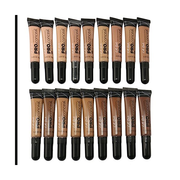 L.A. Girl PC Pro Conceal High Definition Concealer set of color GC971988, All, 16 Ounce, (Pack of 18) (LAX-GC971--GC988)