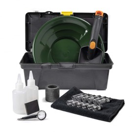 ASR Outdoor 21pc Prospectors Gold Testing Kit with Bonus Gold Pan