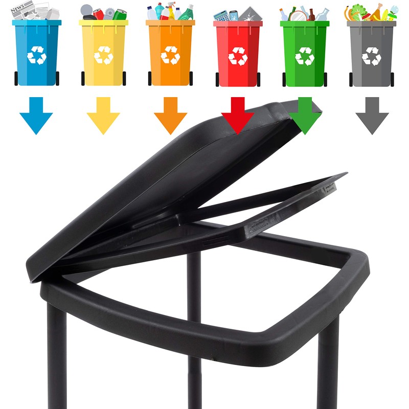 Hinrichs Garbage Bag Holder - with Cover and Clamp Ring