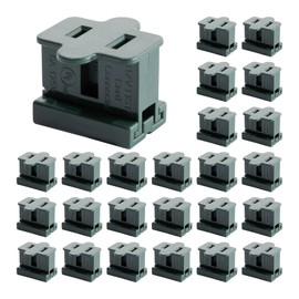 Ajiminyco SPT-2 Green Vampire Plugs (25 Pack) - Polarized, 18 Gauge, Dark Green, Snap On, Gilbert Zip, Female Plugs